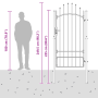 Puerta de jardín Gris 200 x 100 cm 100 x 200 cm Acero