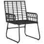 Conjunto de Comedor de Jardín 3 pcs Negro, Antracita