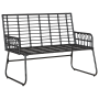 Banco de jardín con almohada Negro, Antracita 113 x 69 x 83 cm