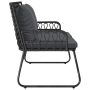 Banco de jardín con almohada Negro, Antracita 113 x 69 x 83 cm