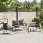 Conjunto de Comedor de Jardín 3 pcs Negro, Antracita