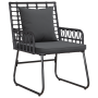 Conjunto de Comedor de Jardín 3 pcs Negro, Antracita