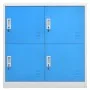 Locker cabinets 2 units light gray and blue steel 90x45x92.5 cm by vidaXL, Lockers and storage cabinets - Ref: Foro24-3095224...