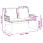 Conjunto de Comedor de Jardín 3 pcs Negro, Antracita