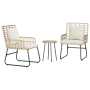 Conjunto de Comedor de Jardín 3 pcs Negro, Antracita