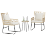 Conjunto de Comedor de Jardín 3 pcs Negro, Antracita