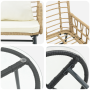 Conjunto de Comedor de Jardín 3 pcs Negro, Antracita