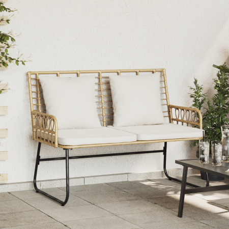 Banco de jardín con almohada Negro, Antracita 113 x 69 x 83 cm