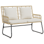 Banco de jardín con almohada Negro, Antracita 113 x 69 x 83 cm