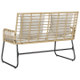 Banco de jardín con almohada Negro, Antracita 113 x 69 x 83 cm
