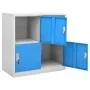 Locker cabinets 2 units light gray and blue steel 90x45x92.5 cm by vidaXL, Lockers and storage cabinets - Ref: Foro24-3095224...