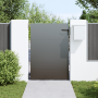 Puerta de jardín con cerradura Negro 105 x 150 cm