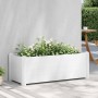 Arriate elevado de jardín PP blanco 100x43x35 cm