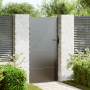 Puerta de jardín con cerradura Negro 105 x 200 cm