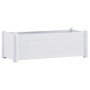 Arriate elevado de jardín PP blanco 100x43x35 cm