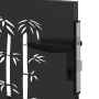 Puerta de jardín Otro con cerradura Negro 105 x 100 cm