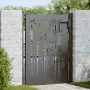 Puerta de jardín Otro con cerradura Negro 105 x 125 cm
