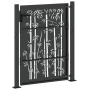 Puerta de jardín Otro con cerradura Negro 105 x 125 cm