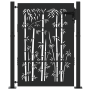 Puerta de jardín Otro con cerradura Negro 105 x 150 cm