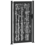 Puerta de jardín Otro con cerradura Negro 105 x 175 cm