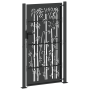 Puerta de jardín Otro con cerradura Negro 105 x 175 cm