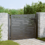 Puerta de jardín con cerradura Negro 105 x 100 cm