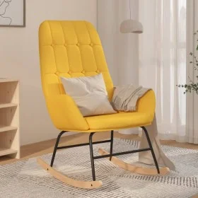 Schaukelstuhl aus senfgelbem Stoff von vidaXL, Schaukelstühle - Ref: Foro24-341260, Preis: 124,10 €, Rabatt: %