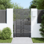 Puerta de jardín con cerradura Negro 105 x 200 cm