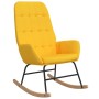 Silla mecedora de tela amarillo mostaza de vidaXL, Mecedoras - Ref: Foro24-341260, Precio: 126,20 €, Descuento: %