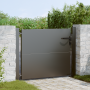 Puerta de jardín con cerradura Negro 105 x 100 cm
