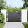 Puerta de jardín con cerradura Negro 105 x 100 cm