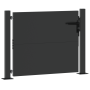 Puerta de jardín con cerradura Negro 105 x 100 cm