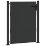 Puerta de jardín con cerradura Negro 105 x 150 cm