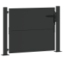 Puerta de jardín con cerradura Negro 100 x 100 cm