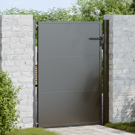 Puerta de jardín Negro 100 x 150 cm