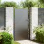 Puerta de jardín con cerradura Negro 100 x 200 cm