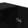 Unidad de Televisión 2 pcs Roble negro Madera contrachapada