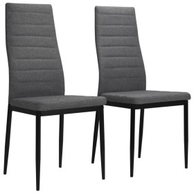 Sillas de comedor giratorias 2 unidades tela gris claro