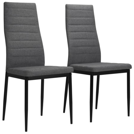 Sillas de comedor giratorias 2 unidades tela gris claro