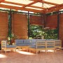 Gartenmöbel-Set 11-teilig und Kissen aus massivem Kiefernholz von vidaXL, Gartensets - Ref: Foro24-3096760, Preis: 825,87 €, ...