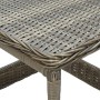 Set muebles de jardín 2 piezas y cojines ratán sintético marrón