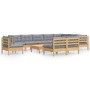 Garden furniture set 11 pieces and cushions solid pine wood by vidaXL, Garden sets - Ref: Foro24-3096760, Price: 825,87 €, Di...
