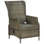 Set muebles de jardín 2 piezas y cojines ratán sintético marrón