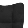 Sillón de relax de terciopelo negro