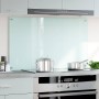Protección salpicaduras cocina vidrio templado blanco 100x60 cm
