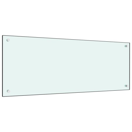 Protección salpicaduras cocina vidrio templado blanco 100x40 cm