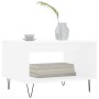 Mesa de centro madera de ingeniería blanca 60x50x40 cm