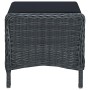 Set muebles jardín 3 pzas ratán sintético gris oscuro y cojines