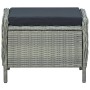 Juego de comedor para jardín 5 piezas gris claro