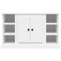 Aparador de madera contrachapada blanco 100x35,5x60 cm